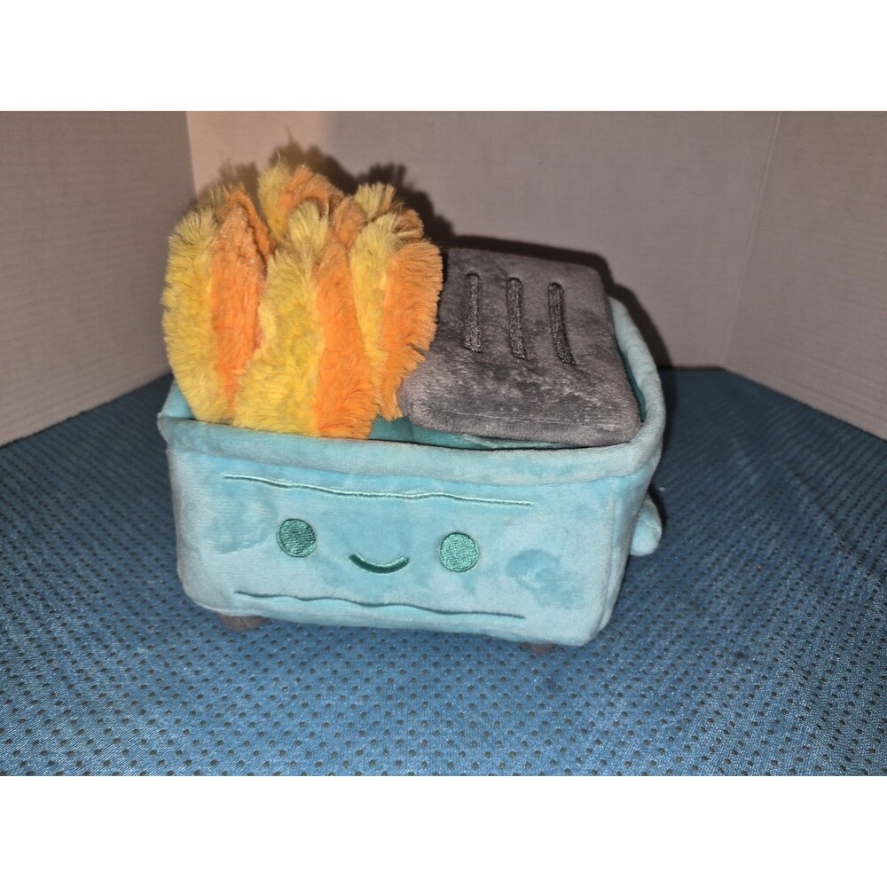 NWT New 100% Soft Dumpster Fire Plush Stuffed Animal 7”Long 2021 Garbage Bin